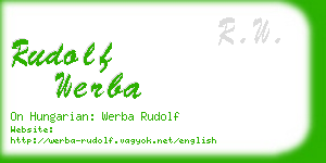 rudolf werba business card